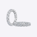 14K White Gold Women Wedding Band Round 4.00 Carat Real Diamond - Image 2