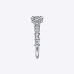 Certified IGI GIA 3.22 Ct Round Cut Lab grown Diamond Engagement Ring 14k White Gold - Image 3