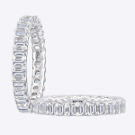 Real Diamond Emerald 2.9 Carat Women Wedding Band Solid 14K Gold - Image 2