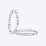 14K White Gold Women Wedding Band Round 1.05 Carat Real Diamond - Image 2