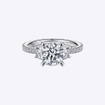 3 Stone Engagement Ring 3.50 carat IGI GIA certified Lab Grown Diamond Band Solid 14k White Gold