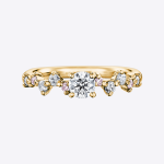 Womens Wedding Ring Round Cut 0.70 Carat Solid 14K Gold