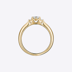 Certified IGI GIA 0.55 Ct Round Cut Lab grown Diamond Engagement Ring 14K Gold - Image 2