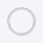 14K White Gold Women Wedding Band Round 0.12 Carat Real Diamond - Image 2