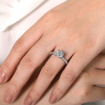 Certified IGI GIA 2.73 Ct Round Cut Lab grown Diamond Engagement Ring 14k White Gold - Image 3