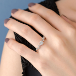 Womens Wedding Ring Round Cut 0.70 Carat Solid 14K Gold - Image 3