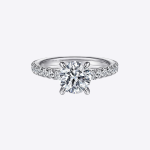 Certified IGI GIA 2.01 Ct Round Cut Lab grown Diamond Engagement Ring 14k White Gold