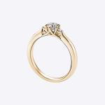 3 Stone Engagement Ring 00.60 carat IGI GIA certified Lab Grown Diamond Band Solid 14k Gold - Image 2