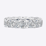 Real Diamond Emerald 4.00 Carat Women Wedding Band Solid 14K Gold