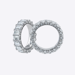 Real Diamond Emerald 5.2 Carat Women Wedding Band Solid 14K Gold - Image 2