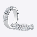 Real Diamond Emerald 1.37 Carat Women Wedding Band Solid 14K Gold - Image 3