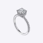 1.87 CT Round IGI GIA Certified lab Grown Diamond Women's Halo Engagement Ring - Image 3
