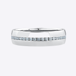 14K White Gold Women Wedding Band Round 0.23 Carat Real Diamond