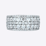 14K White Gold Women Wedding Band Round 2.26 Carat Real Diamond