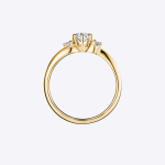 Womens Wedding Ring Round Cut 0.70 Carat Solid 14K Gold - Image 2