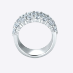 Real Diamond Round 2.07 Carat Women Wedding Band Solid 14K Gold - Image 2