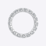 14K White Gold Women Wedding Band Round 4.00 Carat Real Diamond - Image 3