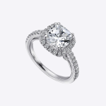 Certified IGI GIA 2.00 Ct Cushion Cut Lab grown Diamond Engagement Ring 14k White Gold - Image 3