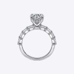 Certified IGI GIA 3.22 Ct Round Cut Lab grown Diamond Engagement Ring 14k White Gold - Image 4