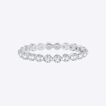 14K White Gold Women Wedding Band Round 1.05 Carat Real Diamond