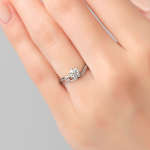 14K Gold Round 0.60 Ct Diamond Engagement Ring - Image 6