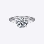 14K White Gold Solitaire 2.19 Ct Diamond Engagement Ring