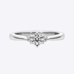 3 Stone Engagement Ring 00.60 carat IGI GIA certified Lab Grown Diamond Band Solid 14k Gold - Image 4