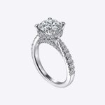 Certified IGI GIA 2.75 Ct Halo Cut Lab grown Diamond Engagement Ring 14k White Gold - Image 3