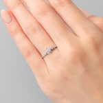 Certified IGI GIA 0.58 Ct Round Cut Lab grown Diamond Engagement Ring 14K Yellow Gold - Image 4