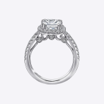 Certified IGI GIA 2.00 Ct Cushion Cut Lab grown Diamond Engagement Ring 14k White Gold - Image 4
