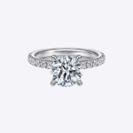Certified IGI GIA 2.73 Ct Round Cut Lab grown Diamond Engagement Ring 14k White Gold