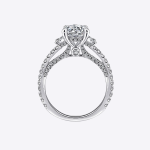 3 Stone Engagement Ring 3.50 carat IGI GIA certified Lab Grown Diamond Band Solid 14k White Gold - Image 5