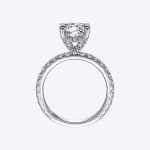 Certified IGI GIA 2.73 Ct Round Cut Lab grown Diamond Engagement Ring 14k White Gold - Image 5