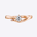 14K Gold Round 0.60 Ct Diamond Engagement Ring