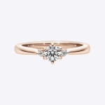 3 Stone Engagement Ring 00.60 carat IGI GIA certified Lab Grown Diamond Band Solid 14k Gold - Image 8