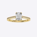 IGI Certified Lab Grown Diamond Womens Wedding Ring Emerald Cut 1.45 Carat