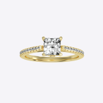 IGI Certified Lab Grown Diamond Womens Wedding Ring Princess Cut 1.36 Carat