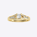 IGI Certified Lab Grown Diamond Womens Wedding Ring Princess Cut 0.57 Carat