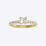 IGI Certified Lab Grown Diamond Womens Wedding Ring Princess Cut 1.07 Carat