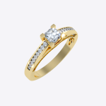 Radiant Cut 0.83 Carat  IGI Certified Lab Grown Diamond Women's Wedding Ring - Image 4