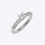 IGI Certified Lab Grown Diamond Womens Wedding Ring Princess Cut 0.84 Carat - Image 5