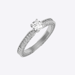 Round Cut 0.61 Carat IGI Certified Lab Grown Diamond Women’s Wedding Ring - Image 7