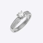 Round Cut 1.02 Carat  IGI Certified Lab Grown Diamond Women's Wedding Ring - Image 2