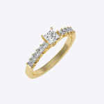 IGI Certified Lab Grown Diamond Womens Wedding Ring Princess Cut 0.84 Carat - Image 2