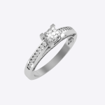 Radiant Cut 0.83 Carat  IGI Certified Lab Grown Diamond Women's Wedding Ring - Image 8