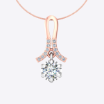 Round Multi Stone Lab Grown Diamond Gold Pendant