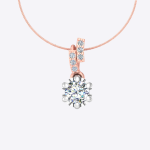 Beautiful Rose and White Gold Lab Grown Diamond Pendant