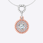 Unique Designer Pendant Lab Grown Diamond Gold