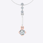 Elegant Multi Toned Gold Lab Grown Diamond Pendant