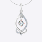 Beautiful Multi Toned Gold Lab Grown Diamond Pendant